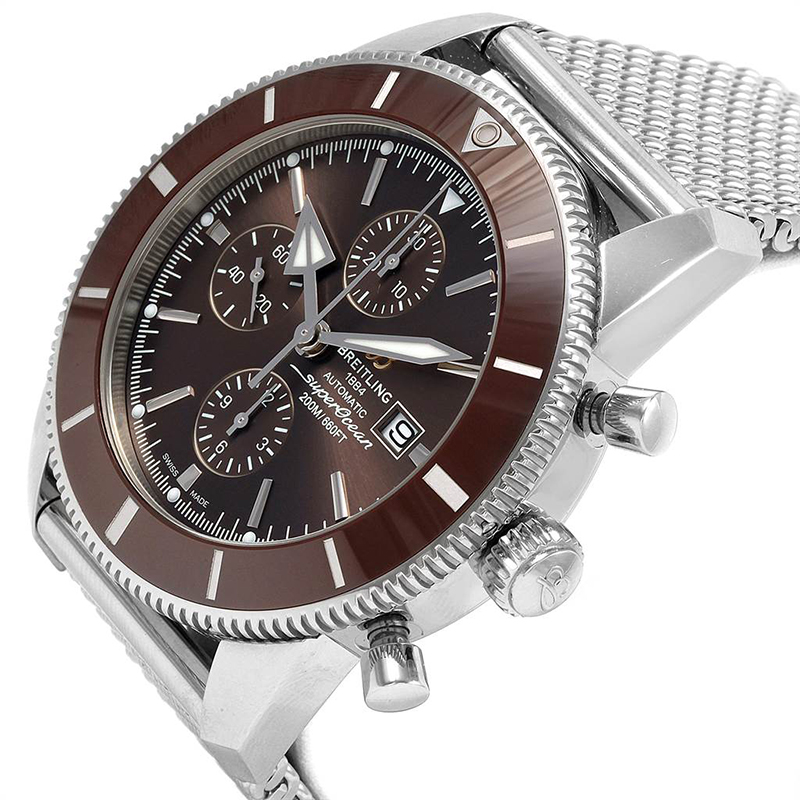 

Breitling Bronze Stainless Steel Superocean Heritage II A13312 Men's Wristwatch, Brown