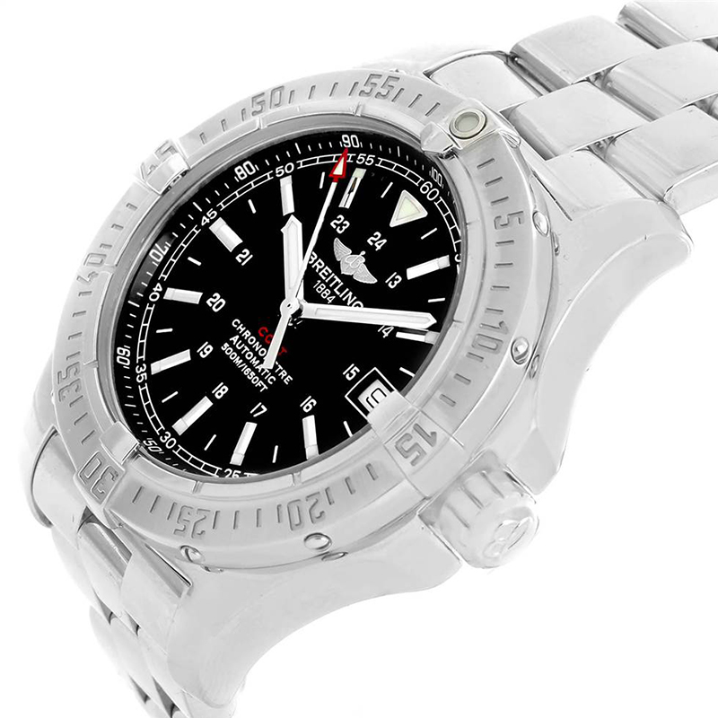

Breitling Black Stainless Steel Colt A17380 Men's Wristwatch