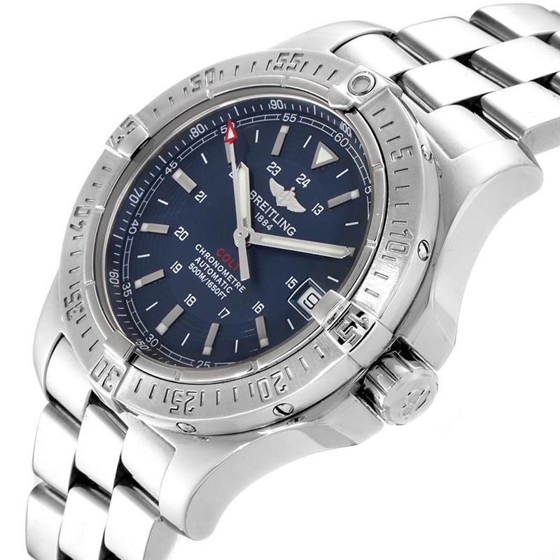 

Breitling Blue Stainless Steel Colt A17380 Men's Wristwatch