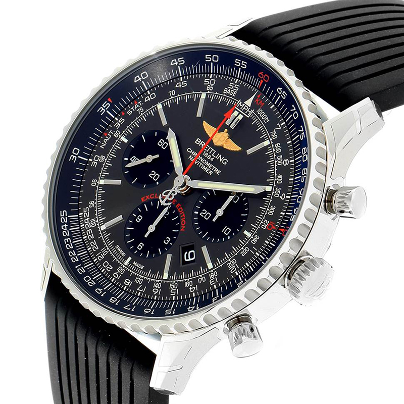 

Breitling Gray Stainless Steel and Rubber Navitimer, Grey