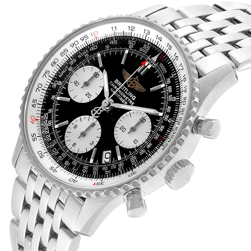 

Breitling Black Stainless Steel Navitimer A23322 Men's Wristwatch