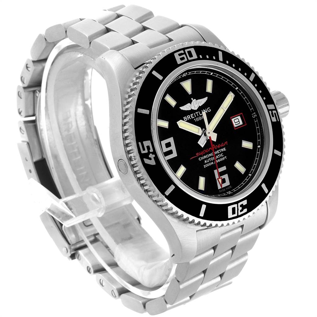 

Breitling Black Stainless Steel Aeromarine Superocean A17391 Men's Wristwatch