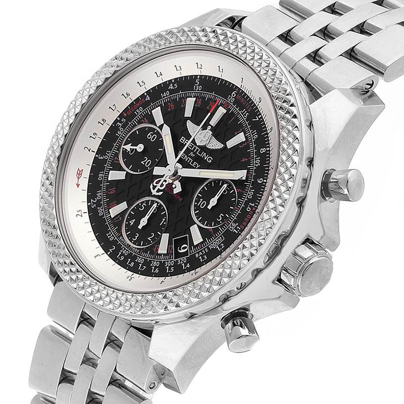 

Breitling Black Stainless Steel Bentley Chronograph AB0612 Men's Wristwatch