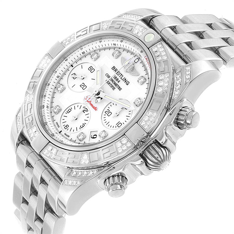 

Breitling White Diamond And Stainless Steel Chronomat Evolution