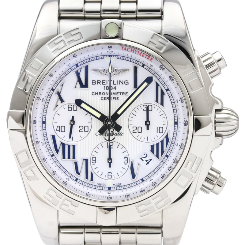 

Breitling White Stainless Steel Chronomat