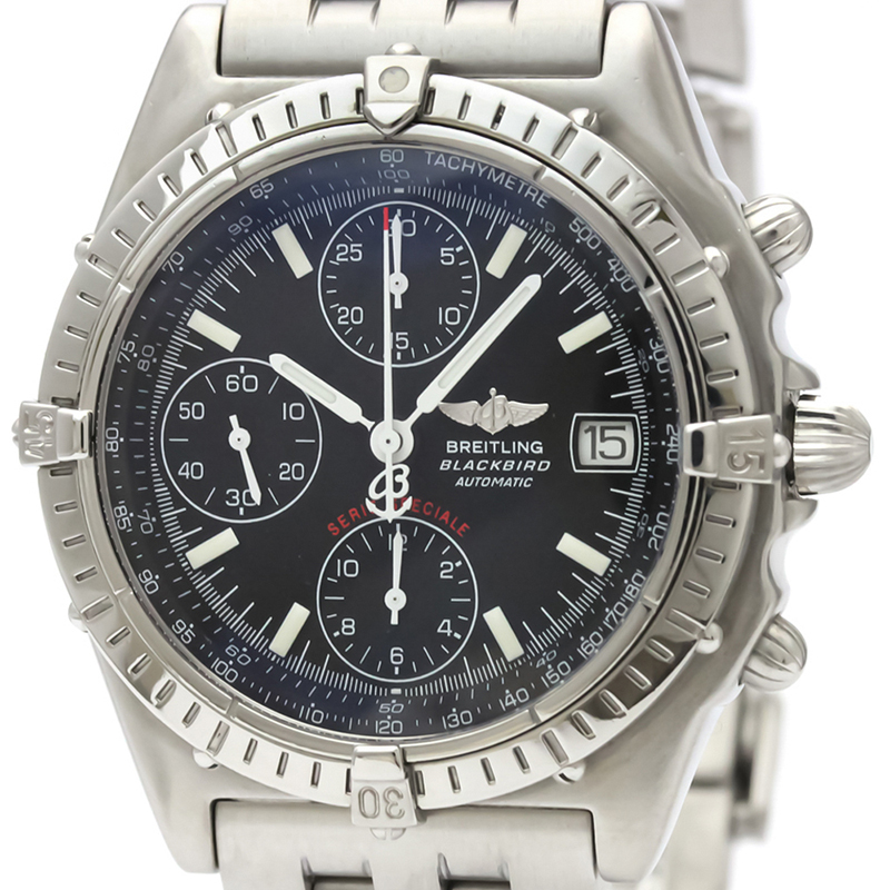 

Breitling Black Stainless Steel Chronomat A13050.1 Men's Wristwatch