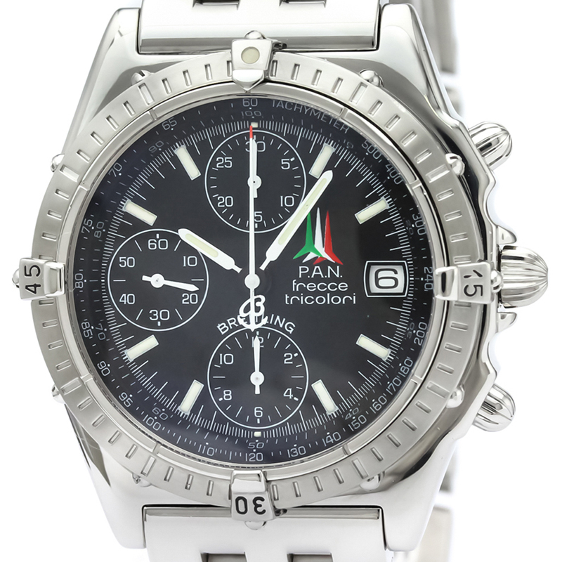 

Breitling Black Stainless Steel Chronomat Frecce Tricolori A13050.1 Men's Wristwatch