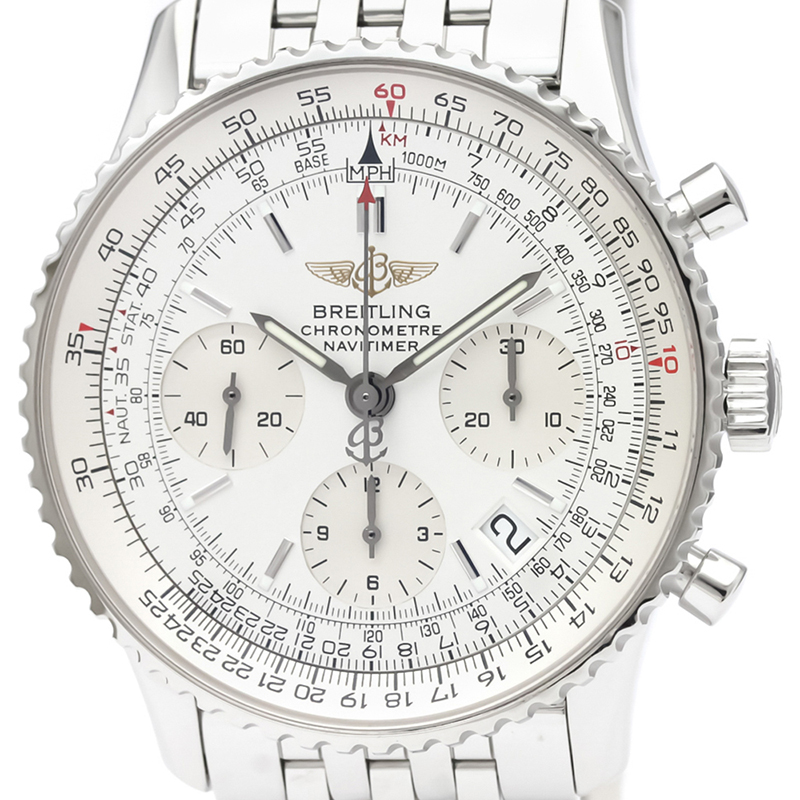 

Breitling Silver Stainless Steel Navitime A23322 Men's Wristwatch