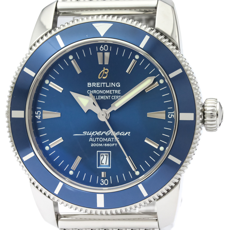 

Breitling Blue Stainless Steel Super Ocean Heritage A17320 Men's Wristwatch