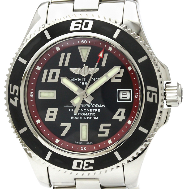 

Breitling Black Stainless Steel SuperOcean A17364 Men's Wristwatch