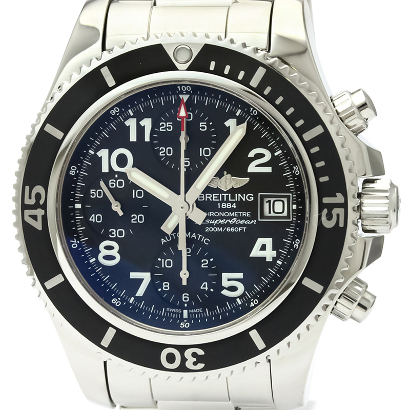

Breitling Black Stainless Steel Superocean Chronograph A13311 Men's Wristwatch