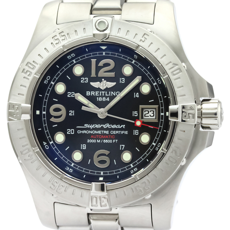 

Breitling Black Stainless Steel Superocean Steelfish A17390 Men's Wristwatch