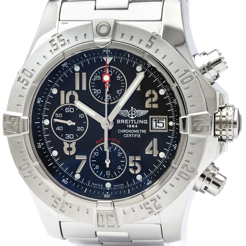

Breitling Black Stainless Steel Avenger Chronograph A13380 Men's Wristwatch