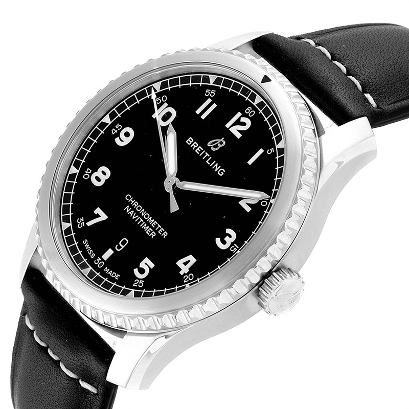 

Breitling Black Stainless Steel Navitimer A17314 Men's Wristwatch