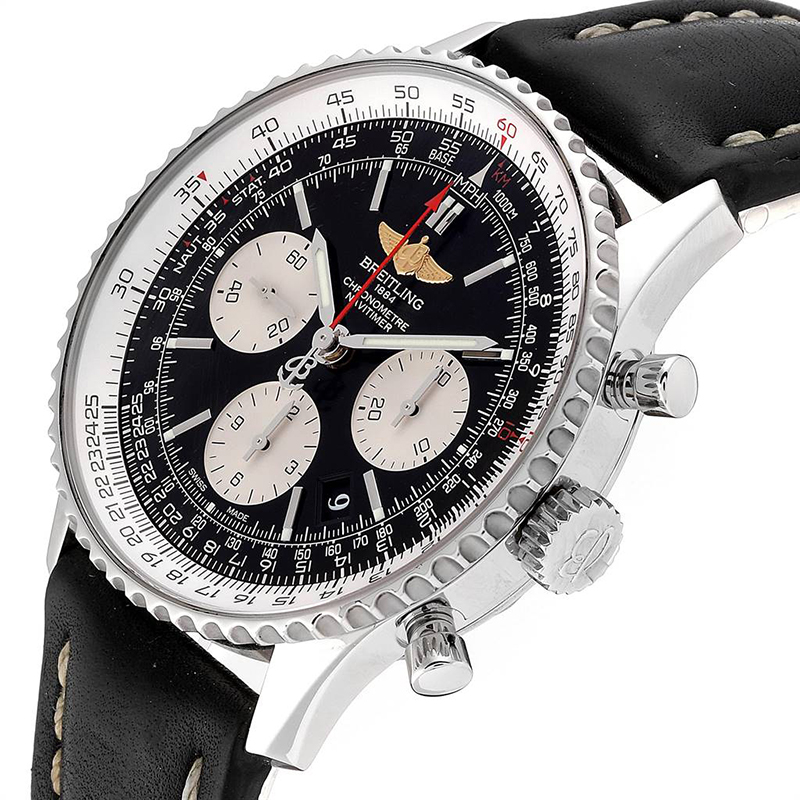 

Breitling Black Stainless Steel Navitimer AB0120 Men's Wriswatch