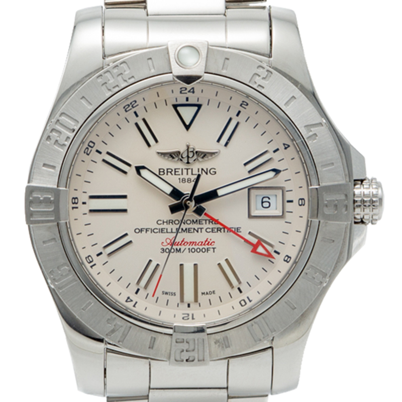 

Breitling Silver Dial Avenger Ii Gmt Stainless Steel Men'S Watch