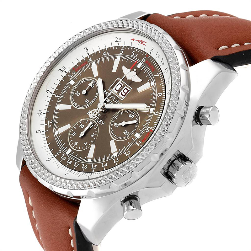 

Breitling Bronze Stainless Steel and Leather Bentley Chronograph, Brown