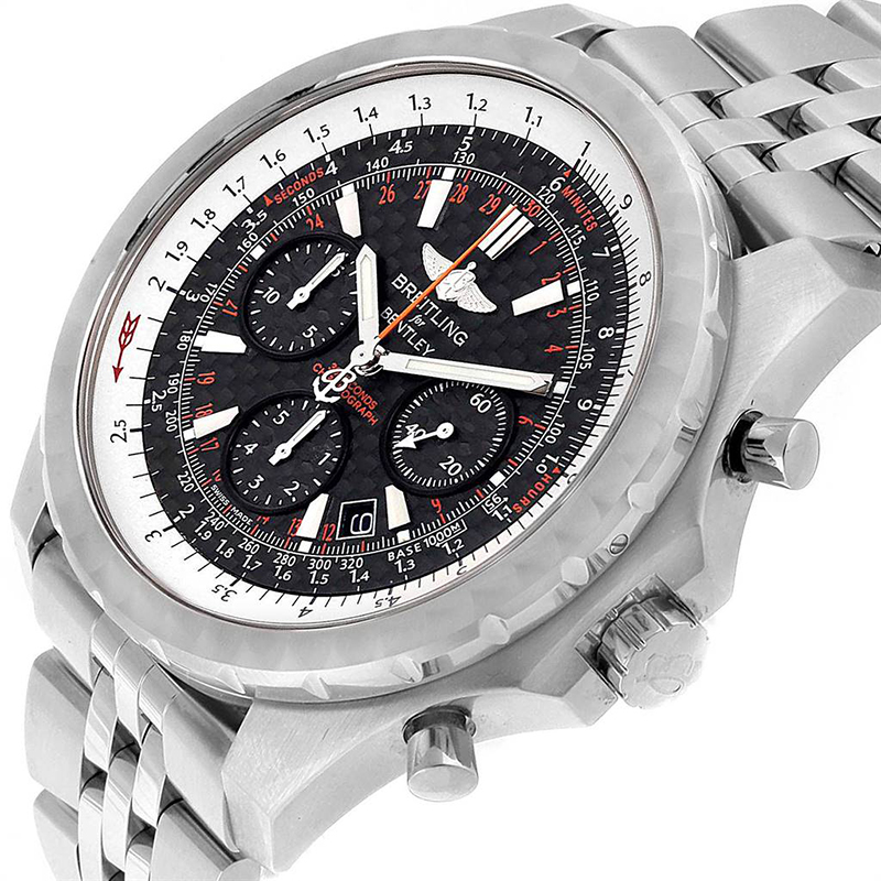 

Breitling Black/Brown Stainless Steel Bentley A25365 Men's Wristwatch