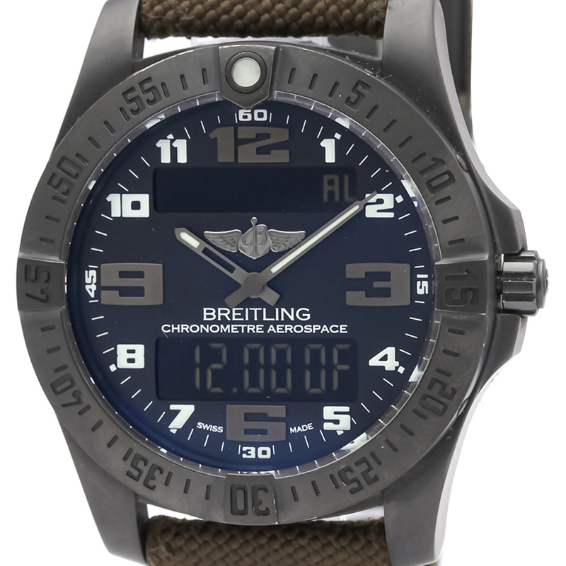 

Breitling Black Titanium and Canvas Aerospace V79363 Men's Wristwatch