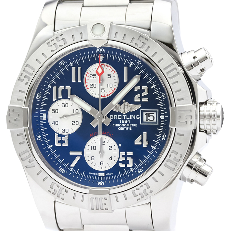 

Breitling Blue Stainless Steel Avenger ll Chronograph A13381 Men's Wristwatch