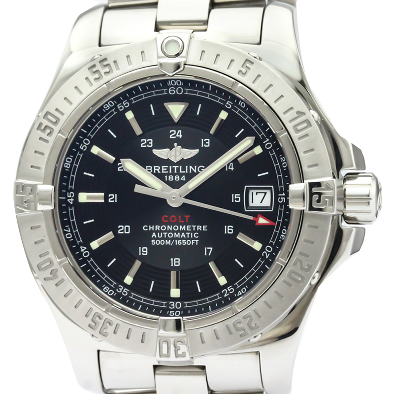 

Breitling Black Stainless Steel Colt A17380 Men's Wristwatch
