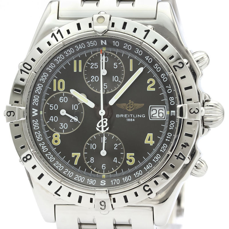 

Breitling Gray Stainless Steel Chronomat Longitude A20048 Men's Wristwatch, Grey