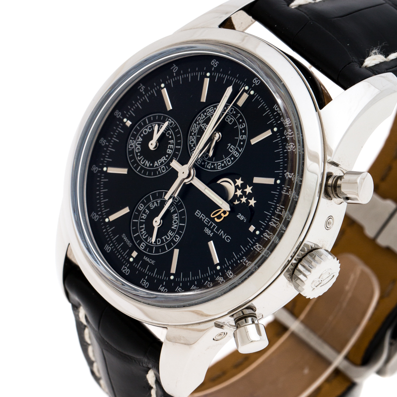 

Breitling Black Stainless Steel Transocean A19310 Men's Wristwatch