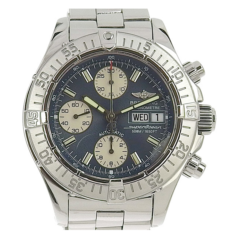 

Breitling Blue Stainless Steel Super Ocean A13340 Men's Wristwatch