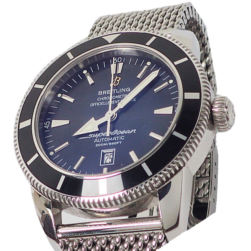 

Breitling Black Stainless Steel Superocean A17320 Men's Wristwatch
