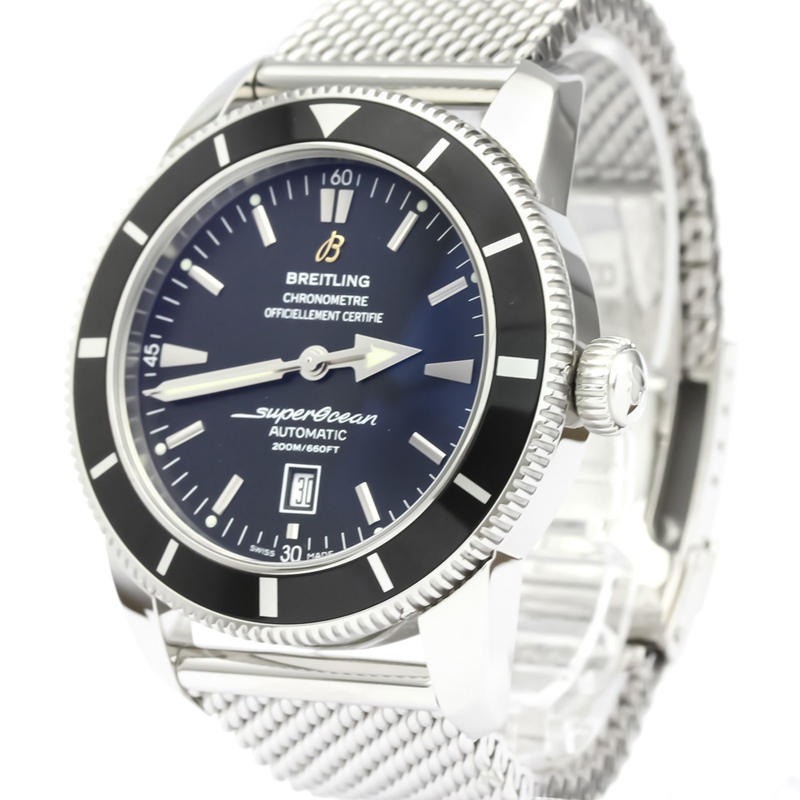 

Breitling Blue Stainless Steel Super Ocean Heritage Automatic A17320 Men's Wristwatch