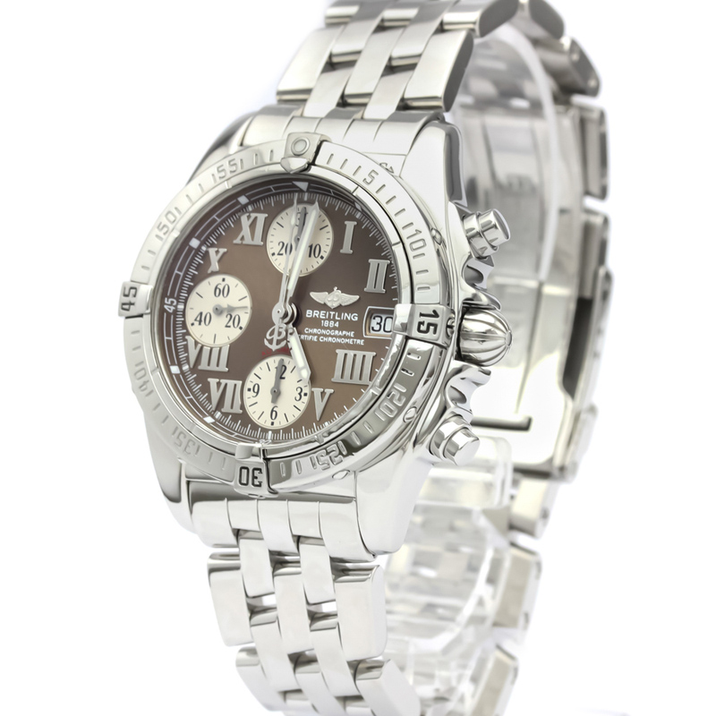 

Breitling Brown Stainless Steel Chrono Cockpit A13358 Men's Wristwatch