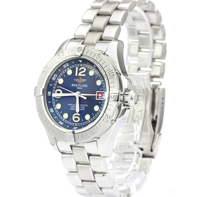 

Breitling Blue Stainless Steel Superocean GMT A32360 Men's Wristwatch