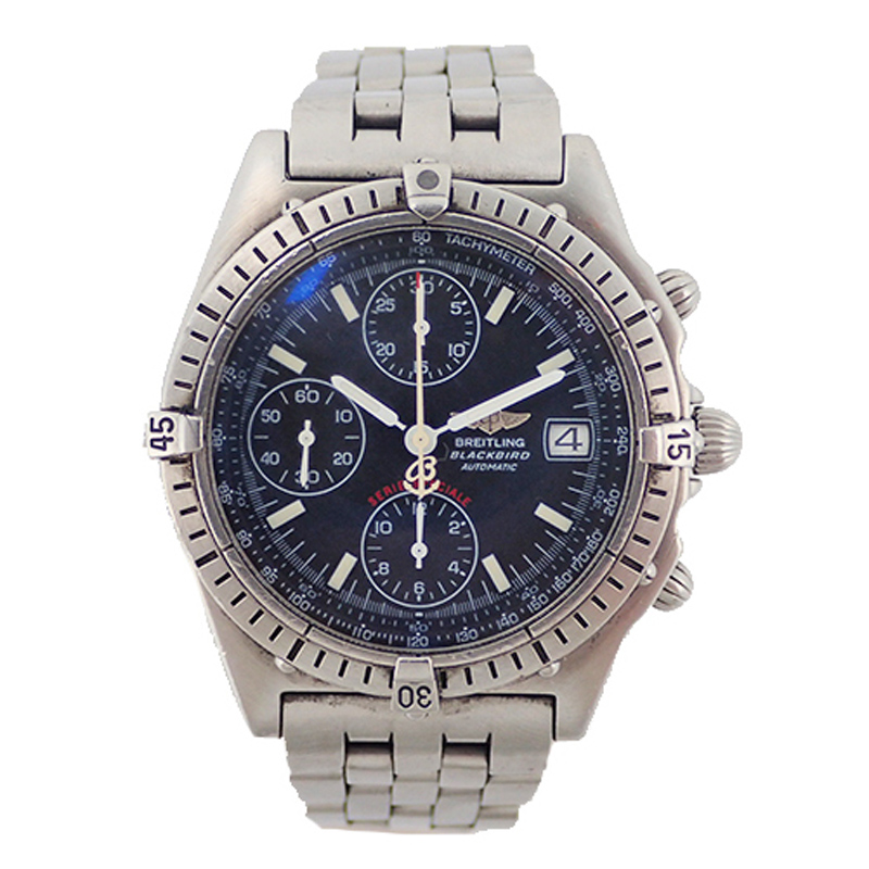 Preowned Breitling Black Stainless Steel Chronomat Automatic A13050