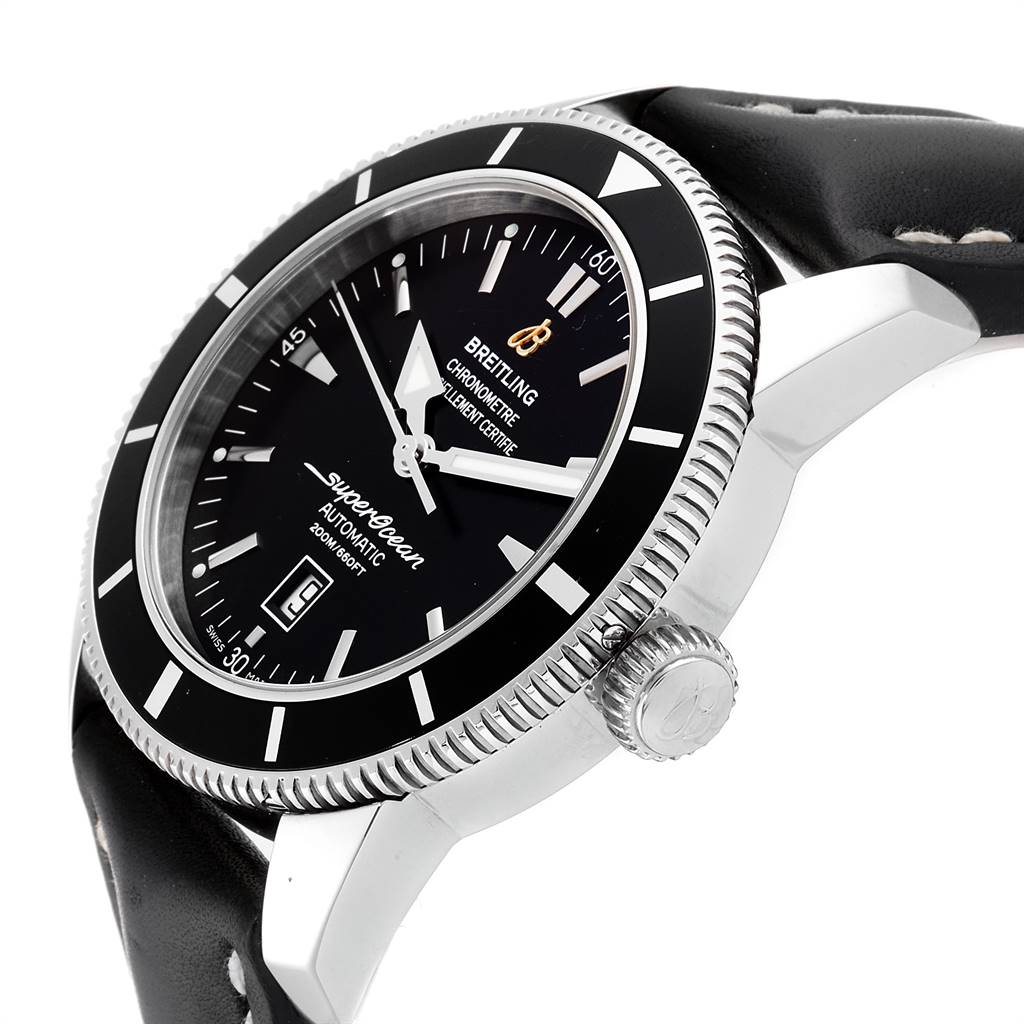 

Breitling Black Leather and Stainless Steel Superocean A17320 Men's Wristwatch