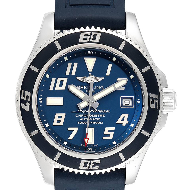 

Breitling Blue Stainless Steel Superocean A17364 Men's Wristwatch