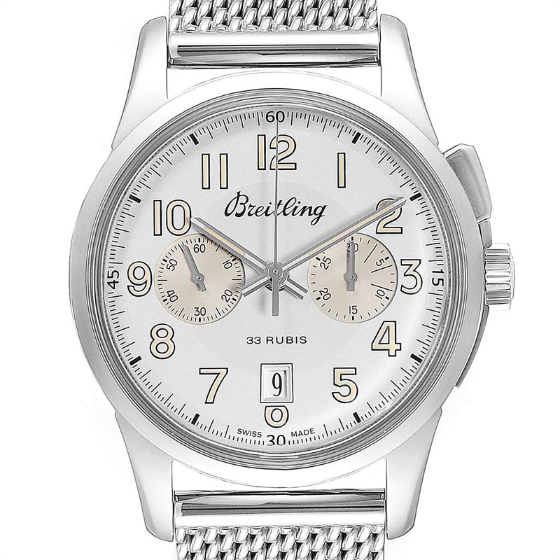 

Breitling White Stainless Steel Transocean