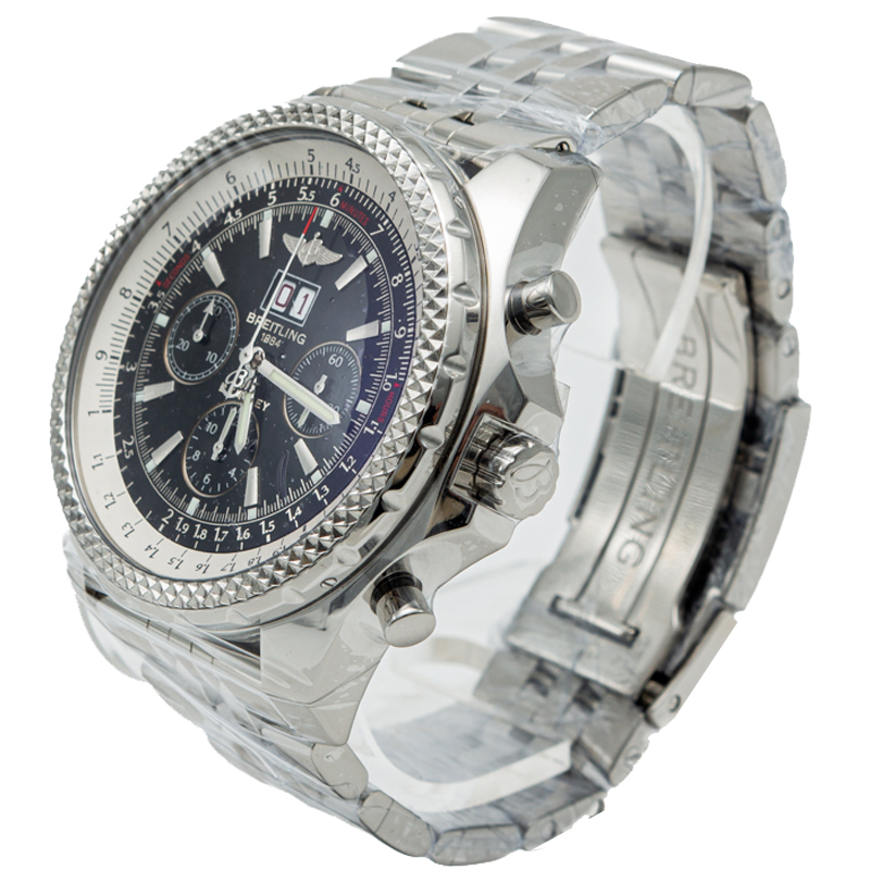 

Breitling Black Dial Bently Stainless Steel Chronograph Men's Watch