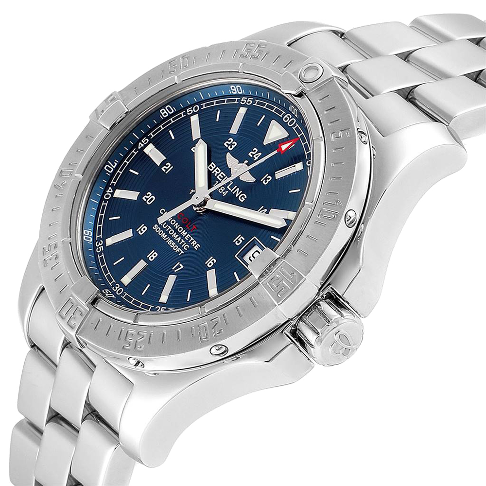 

Breitling Blue Stainless Steel Colt A17380 Men's Wristwatch
