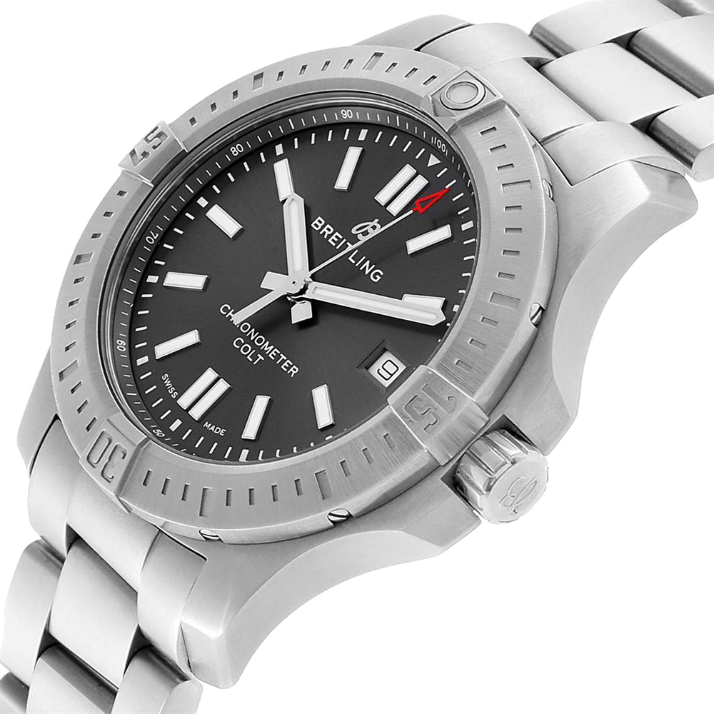 

Breitling Gray Stainless Steel Colt A17313 Men's Wristwatch, Grey