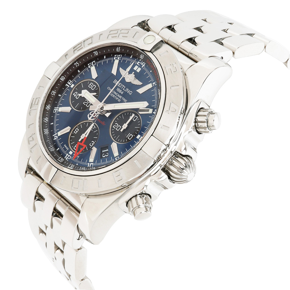 

Breitling Blue Stainless Steel Chronomat