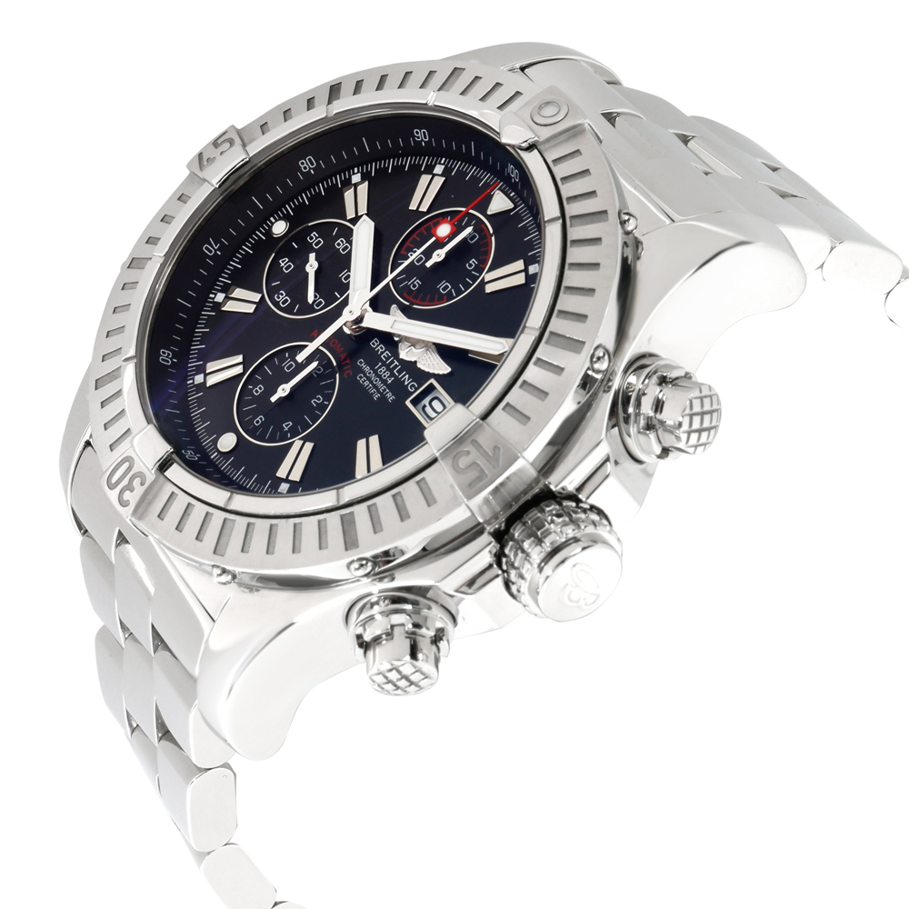 

Breitling Black and Stainless Steel Super Avenger A1337011/B907 Men's Wristwatch