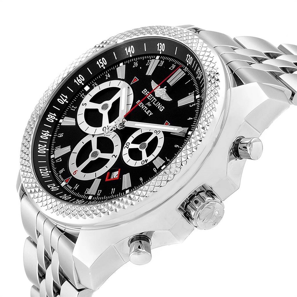 

Breitling Black Stainless Steel Bentley Barnato Racing A25366 Men's Wristwatch