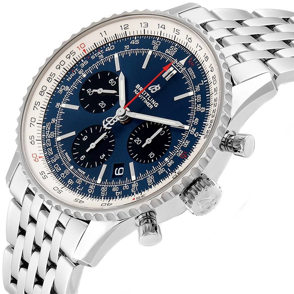 

Breitling Blue Stainless Steel Navitimer