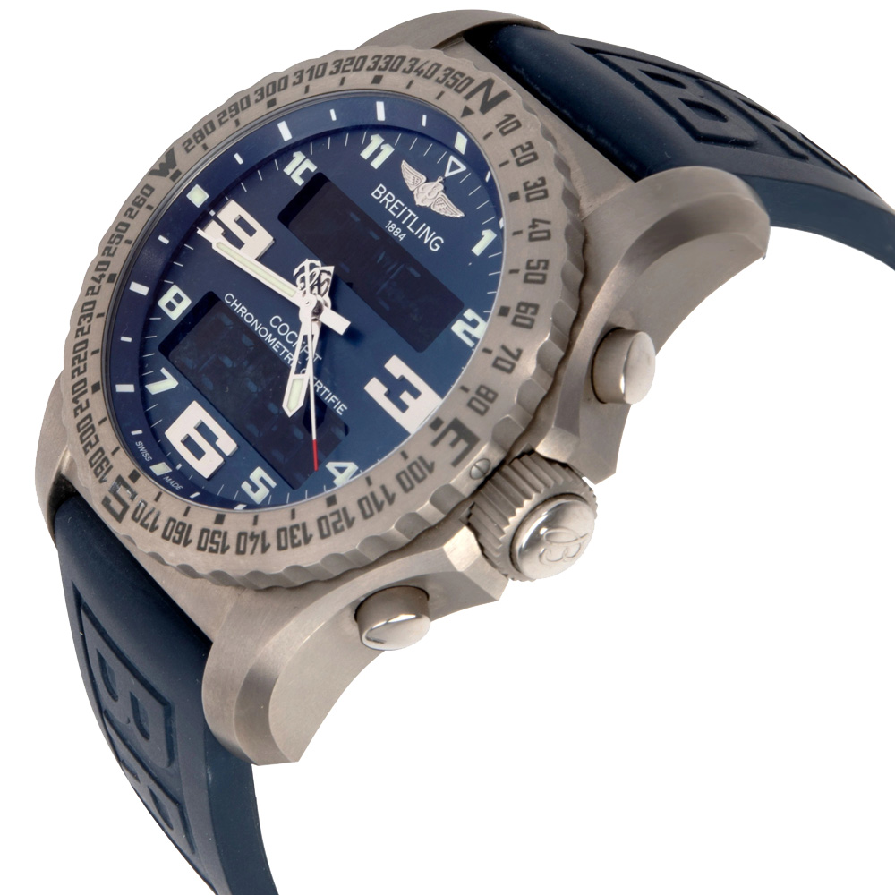 

Breitling Blue Titanium and Rubber Cockpit B50 EB501019/C904 Men's Wristwatch