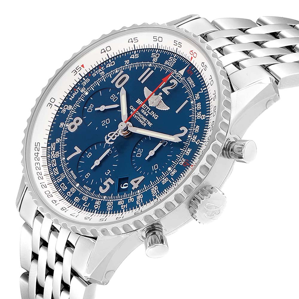 

Breitling Blue Stainless Steel Navitimer