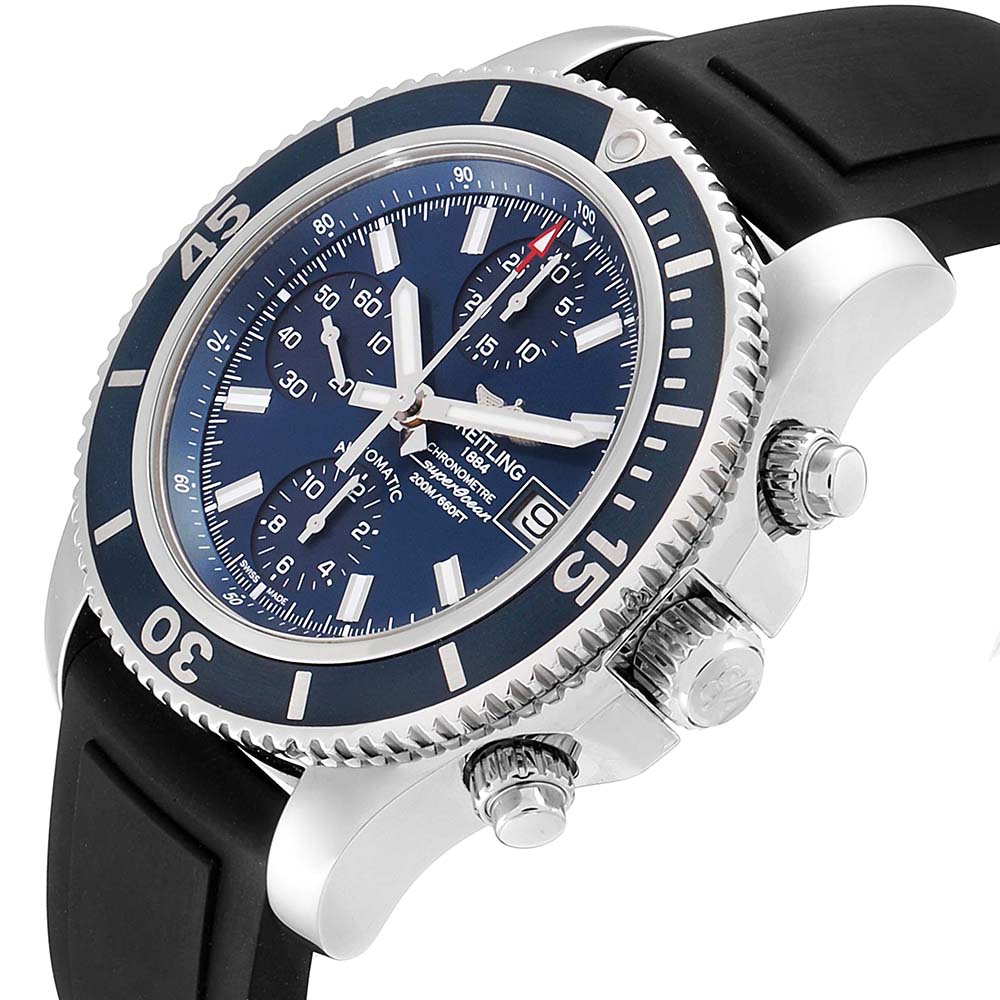 

Breitling Blue Stainless Steel Superocean Chronograph A13311 Men's Wristwatch