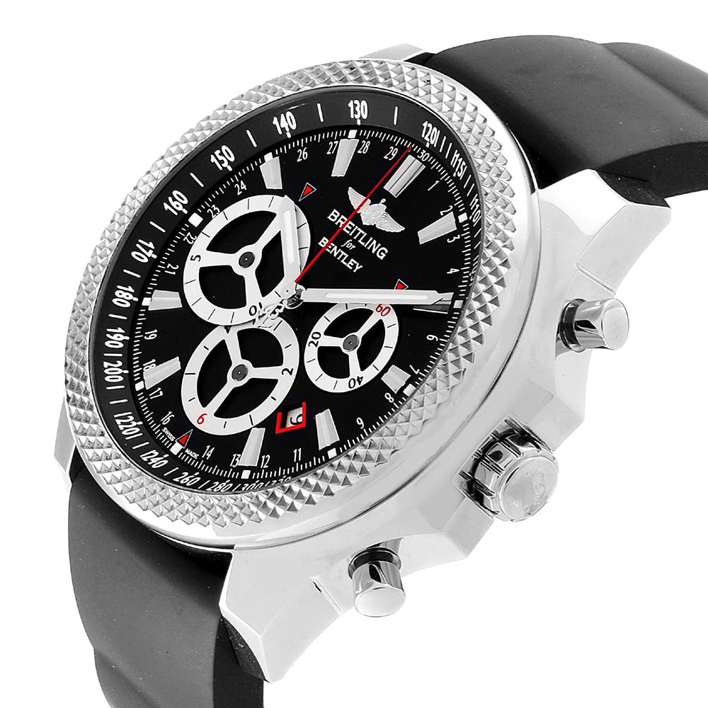 

Breitling Black Stainless Steel and Rubber Bentley Barnato Racing A25366 Men's Wristwatch