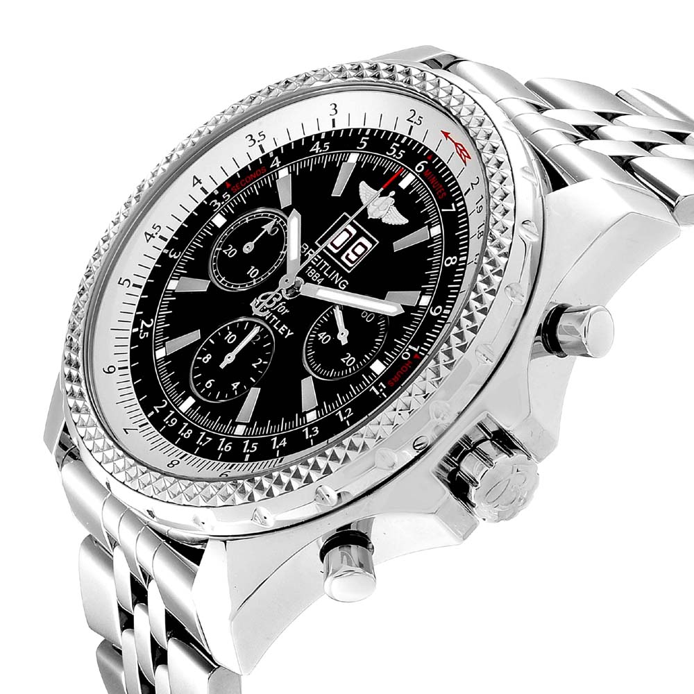 

Breitling Black Stainless Steel Bentley Motors A44362 Men's Wristwatch