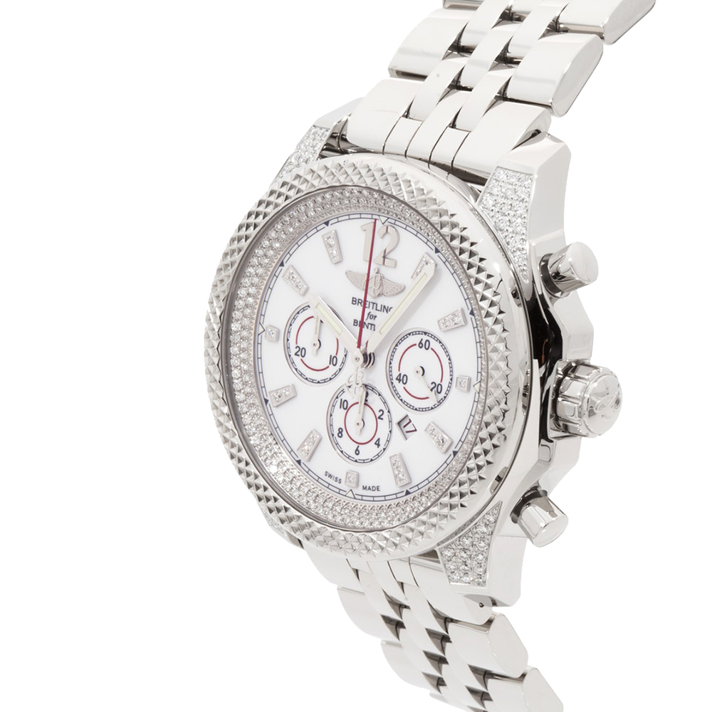 

Breitling White Diamonds Stainless Steel Bentley Barnato Limited Edition A41390AP/A754 Men's Wristwatch