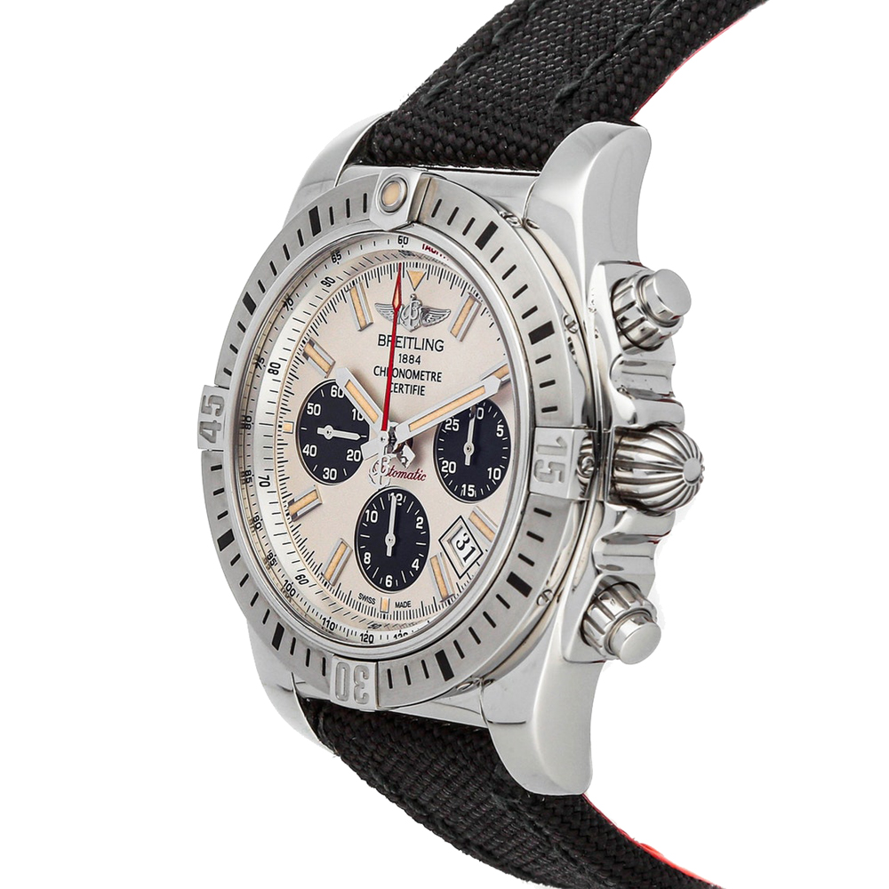 

Breitling Silver Stainless Steel Chronomat Airborne AB01154G/G786 Men's Wristwatch